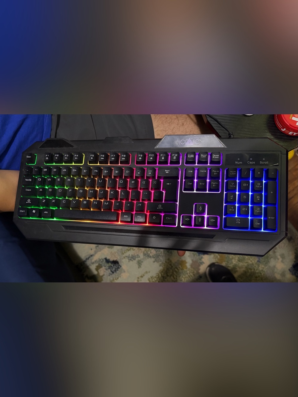 ICONIC Black Wired USB Gaming Keyboard